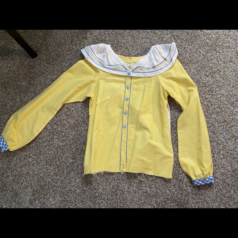 1940s Sailor Top Yellow Costume